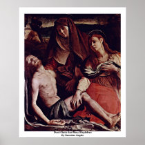 Dead Christ And Mary Magdalene By Bronzino Angelo Print