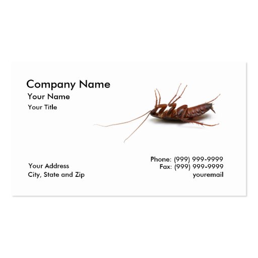 Dead Cockroach Business Card (front side)