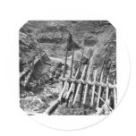 Dead Confederate Soldier ~ Petersburg Virginia Stickers