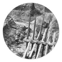 Dead Confederate Soldier ~ Petersburg Virginia Round Stickers