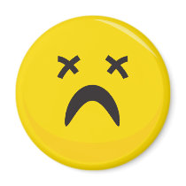 dead depressed smiley face magnets