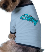 Dead Fish Skeleton Skull Bones Fossil Blue Aqua pet clothing