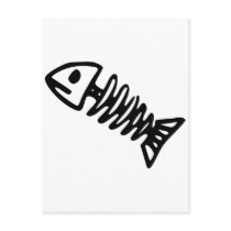 Dead Fish Skeleton Skull Bones Fossil postcards by inquester Dead Fish Skeleton Skull Bones Fossil postcards