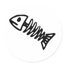 Dead Fish Skeleton Skull Bones Fossil stickers by inquester Dead Fish Skeleton Skull Bones Fossil stickers