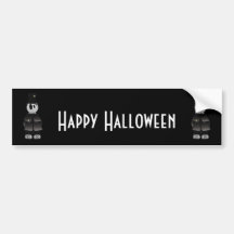 DEAD GENTLEMAN PATCHY SKULL SKELETON BUMPER STICKER