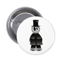 DEAD GENTLEMAN PATCHY SKULL SKELETON PINS