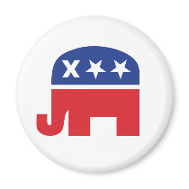 Dead GOP Elephant Magnet