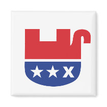 Dead GOP Elephant Magnet