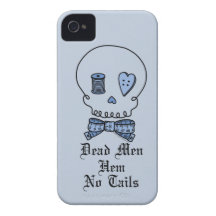 Dead Men Hem No Tails (Blue Background) iPhone 4 Case