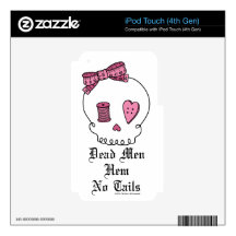 Dead Men Hem No Tails (Pink) iPod Touch 4G Decal