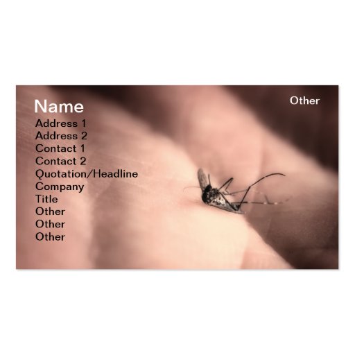 Dead mosquito business card template