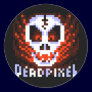 Dead Pixel Designs Flaming Skull Logo Sticker