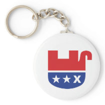 Dead Republican Elephant Key Chain