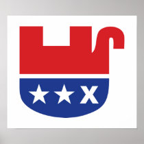 Dead Republican Elephant Posters