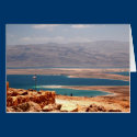 Dead Sea Post Card viewed from Masada