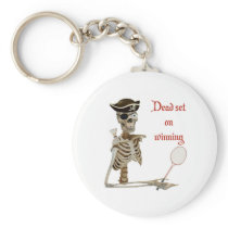 Dead Set Badminton Pirate Keychain