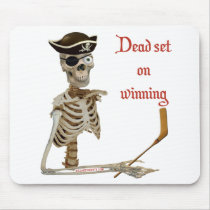 Dead Set Hockey Pirate Mouse Pad