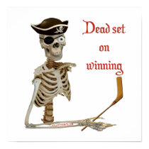 Dead Set Hockey Pirate Poster