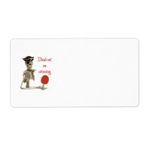 Dead Set Pirate Ping Pong Custom Shipping Labels