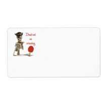 Dead Set Pirate Ping Pong Shipping Labels