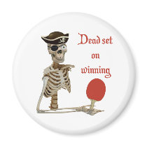 Dead Set Pirate Ping Pong Fridge Magnets