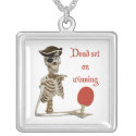 Dead Set Pirate Ping Pong Personalized Necklace