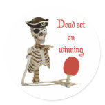 Dead Set Pirate Ping Pong stickers