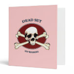 Dead Set Pirate Skull 3 Ring Binder