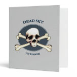 Dead Set Pirate Skull 3 Ring Binder