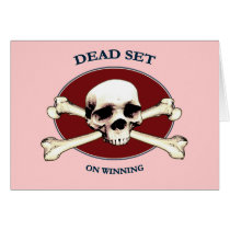 Dead Set Pirate Skull Greeting Card
