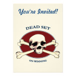 Dead Set Pirate Skull Custom Invites