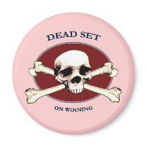 Dead Set Pirate Skull Fridge Magnets