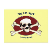 Dead Set Pirate Skull Post Card
