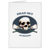 Dead Set Skull Lacrosse Greeting Card