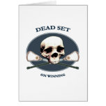 Dead Set Skull Lacrosse Greeting Card