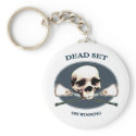 Dead Set Skull Lacrosse Key Chain