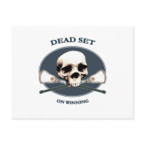 Dead Set Skull Lacrosse Postcards
