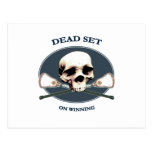 Dead Set Skull Lacrosse Postcards