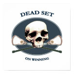 Dead Set Skull Lacrosse Poster