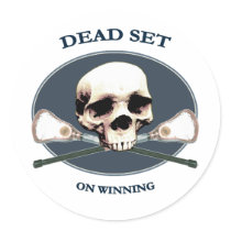 Dead Set Skull Lacrosse Stickers