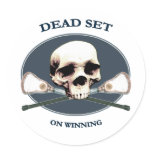 Dead Set Skull Lacrosse Stickers