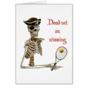 Dead Set Tennis Pirate Greeting Card