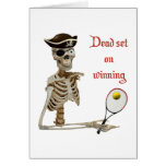 Dead Set Tennis Pirate Greeting Card