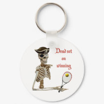 Dead Set Tennis Pirate keychains by HappyDoggies Dead Set Tennis Pirate keychains