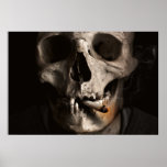 Dead Skull Smoking Poster