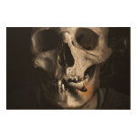 Dead Skull Smoking Wood Wall Art
