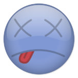 Dead Smiley blue Sticker