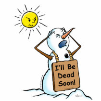 dead snowman photo sculptures