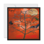 Dead Tree amongst an Orange Scary Sky Invitation