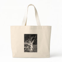 Dead Tree Black and White Photograph Canvas Bags